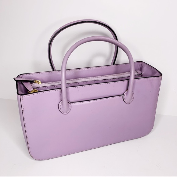 Adrienne Vittadini Handbags - ADRIENNE VITTADINI Lavender Leather Hand Bag